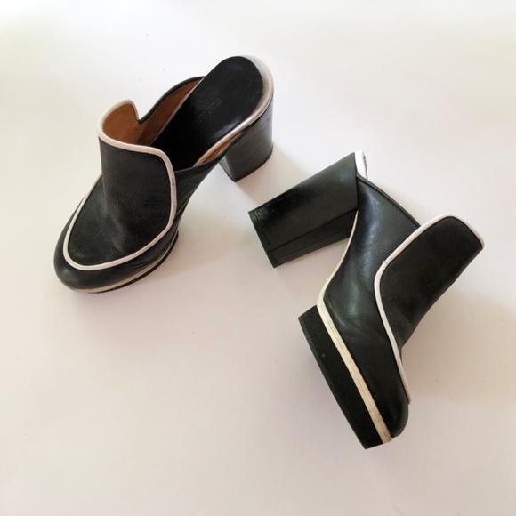 Leather Platform Mules, Won Hundred, Barneys, / Size 36 - Picture 3 of 7